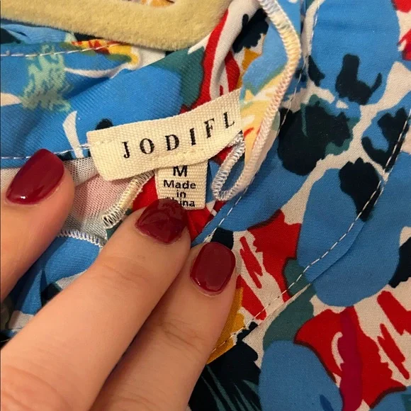 JODIFL Vibrant Floral Dress - Red, Blue, Yellow - Picture 2 of 3